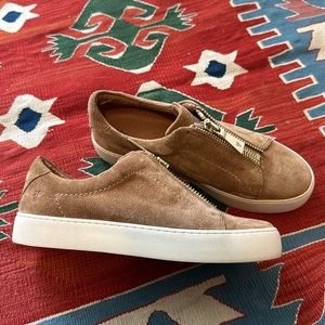 Frye Lena Zip Suede Sneakers